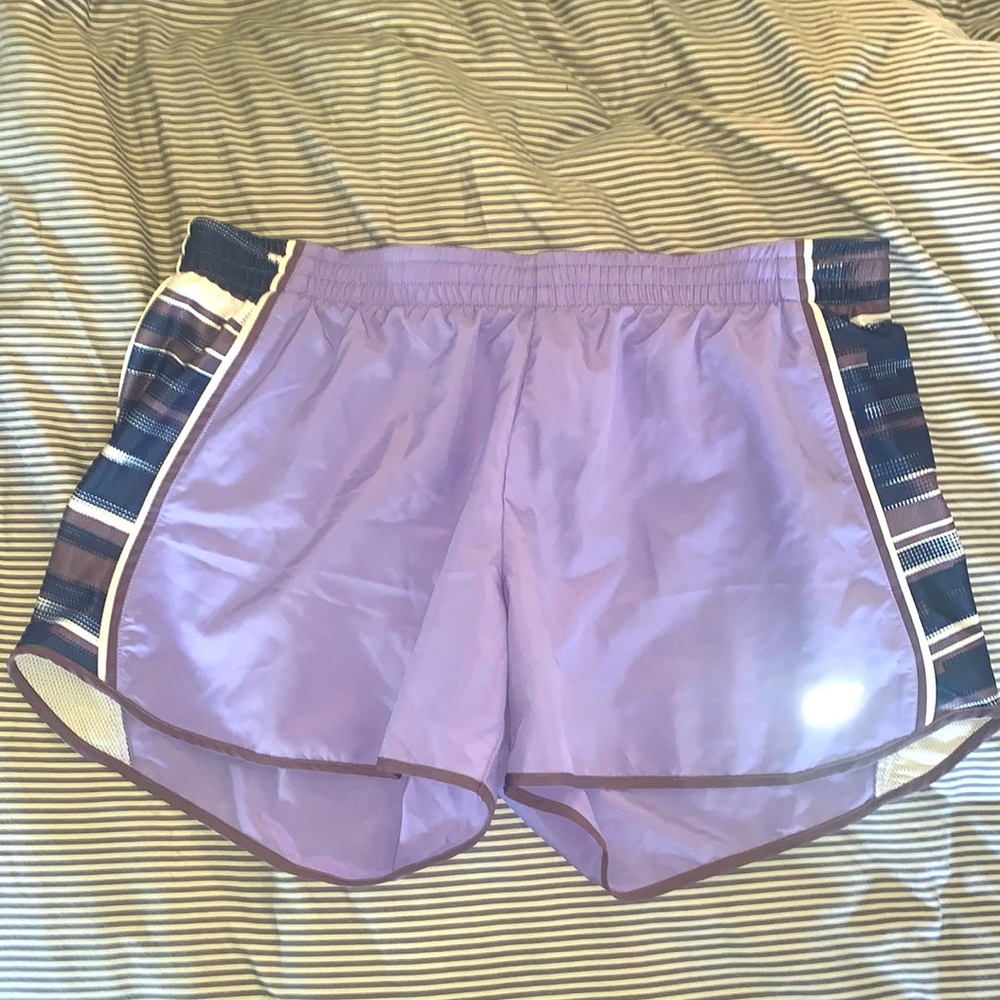 NWT Nike Dri-fit running shorts purple built-in panty large